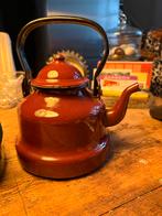 Vintage Emaille Keteltjes - Rood, Groen en Bruin, Ophalen of Verzenden