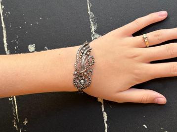 Slaven armband 87 diamanten fraai antieke 14k gouden armband beschikbaar voor biedingen