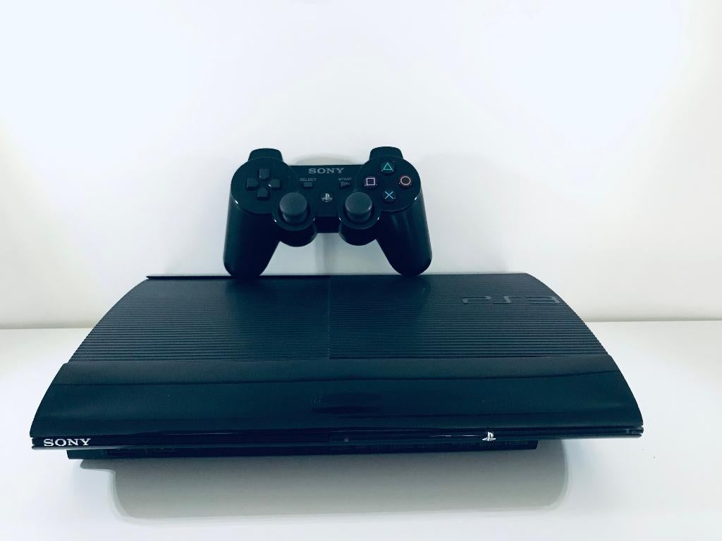 PS3 - Playstation Super Slim 500GB + Controller + Kabels, Spelcomputers en Games, Spelcomputers | Sony PlayStation 3, Verzenden