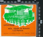 Sticker: Ganzibar - Aarle Rixtel, Ophalen of Verzenden, Zo goed als nieuw, Bedrijf of Vereniging