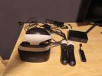PlayStation VR bril (PS4/PS5) + Move Controllers, Spelcomputers en Games, Virtual Reality, Ophalen of Verzenden, Gebruikt, VR-bril