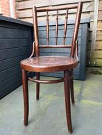 Landelijke houten eettafel stoelen 4 stuks, Huis en Inrichting, Stoelen, Ophalen, Gebruikt, Bruin, Vier