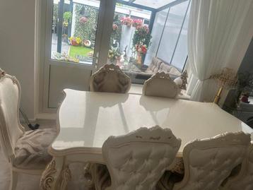 Barok eetkamer set met 8 eetstoelen  beschikbaar voor biedingen