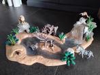 Schleich waterplaats met waterval, zeldzaam, incl dieren., Ophalen of Verzenden, Zo goed als nieuw, Beeldje of Figuurtje