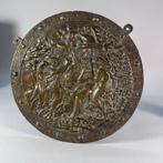 Bronzen wandplaquette Aartsengel Michaël – Adam en Eva, Ophalen of Verzenden, Brons