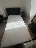 Boxspring 120x210 met hoofdbord, 120 cm, Gebruikt, 210 cm, Zwart