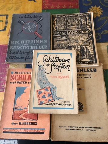 Pakket retro/vintage schilder/tekenboekjes beschikbaar voor biedingen