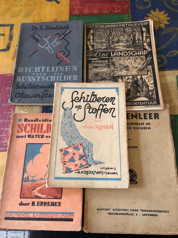 Pakket retro/vintage schilder/tekenboekjes, Verzamelen, Retro, Overige typen, Ophalen of Verzenden