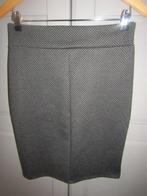 G434 Iz Naiz mt M nieuw rok grijs zwart geblokt jersey, Maat 38/40 (M), Verzenden, Knielengte, Grijs