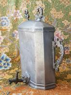 Zware antieke tinnen lavabo uit Frankrijk 27 cm. uit 1860., Antiek en Kunst, Ophalen of Verzenden
