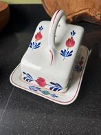 Boerenbont kaasstolp met plateau, Antiek en Kunst, Antiek | Servies los, Ophalen of Verzenden