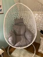 Hangstoel eivorm Xenos wit, Ophalen, Zo goed als nieuw, Wit, Eén