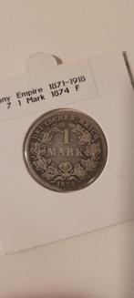 1875 Duitsland 1 Mark - Zilver!, Vóór koninkrijk, Zilver, Losse munt, Overige waardes