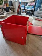 2 Inzetters rood lak deurtjes voor kallax kast, Ophalen