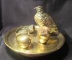Antiek Weens bronzen stel: kwartel met jong, ca 1920, Antiek en Kunst, Kunst | Beelden en Houtsnijwerken, Verzenden