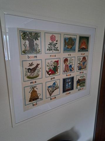 Mooi geborduurd doek 96x82 cm  beschikbaar voor biedingen