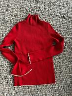 Kastopruiming, mooie ZARA knit rode turtle trui maat S, Verzenden, Zara, Zo goed als nieuw, Maat 36 (S)