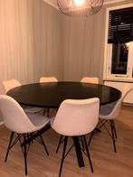 Ronde eettafel + 6 stoelen - wordt verkocht ivm verhuizing, Huis en Inrichting, Ophalen, Zo goed als nieuw, Rond, 100 tot 150 cm