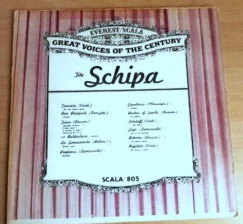 Great Voices Of The Century - Tito Schipa - Scala 805, Cd's en Dvd's, Vinyl | Klassiek, Zo goed als nieuw, Opera of Operette, 12 inch