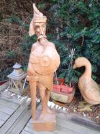 Houten Beeld - Ridder met Schild en Zwaard, Antiek en Kunst, Ophalen of Verzenden