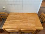 4-persoons eettafel met stoelen, Ophalen of Verzenden, Zo goed als nieuw, 4 tot 6 stoelen