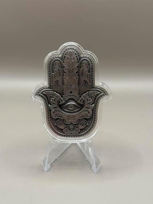 Hamsa hand of Fatima - komsco - 2022 - 2oz, Postzegels en Munten, Edelmetalen en Baren, Zilver, Ophalen of Verzenden