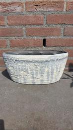 Bloempot beton/steen, Tuin en Terras, Gebruikt, 40 cm of meer, Rond, Minder dan 40 cm