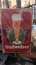 Budweiser wandbord, Verzamelen, Ophalen of Verzenden, Zo goed als nieuw, Glas of Glazen, Overige merken