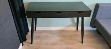 Zwarte sidetable/kaptafel/bureau