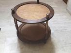 Houten (bijzet)tafel, Huis en Inrichting, Tafels | Salontafels, Ophalen, Gebruikt, Rond, Minder dan 50 cm