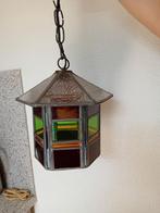 Vintage Hanglampje Glas, Gebruikt, Vintage, Ophalen of Verzenden, Glas