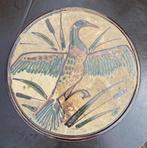 Groot wandbord met vogel, van keramiek, Antiek en Kunst, Ophalen of Verzenden