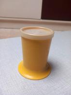 Vintage gele beker, Ophalen of Verzenden, Gebruikt, Geel, Beker of Kan