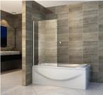 SaniGoods Metro badwand douchescherm 70x140cm, Ophalen, Nieuw, Chroom