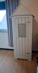 Strandhuis Kledingkast - Roze Dak, Ophalen, Kindermeubels, Met deur(en), 50 tot 100 cm