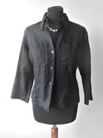 NIEUWE Vechy - prachtige zwarte linnen blouse - mt 38, Maat 38/40 (M), Zo goed als nieuw, Zwart, Vechy