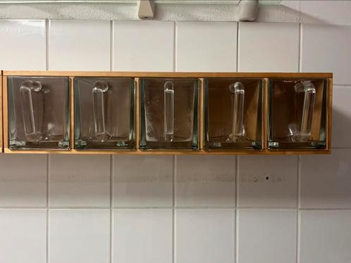 IKEA Forhoja kruidenrek met glazen grutters bakjes, Huis en Inrichting, Keuken | Keukenbenodigdheden, Zo goed als nieuw, Ophalen of Verzenden