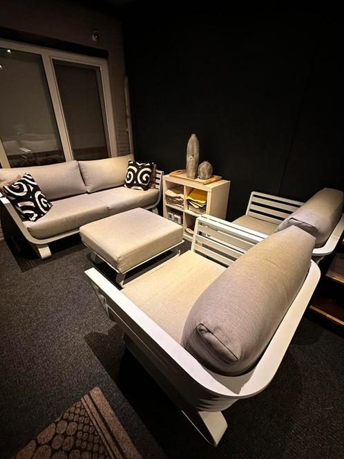 Luxe Santika Sovita 5-delige loungeset, Tuin en Terras, Tuinsets en Loungesets, Zo goed als nieuw, Loungeset, Aluminium, Bank
