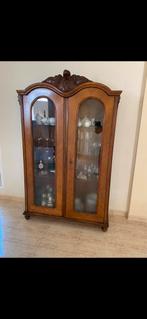 Prachtige vitrine kuif kast, Glas, 25 tot 50 cm, 100 tot 150 cm, 150 tot 200 cm