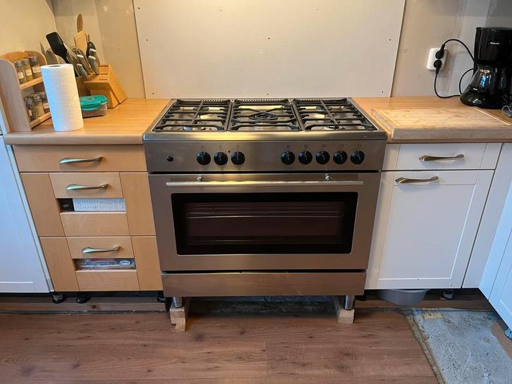 ATAG ETNA PELGRIM, 5 pit (met wokbrander), 90 cm breed, Witgoed en Apparatuur, Fornuizen, Zo goed als nieuw, Vrijstaand, Gas, 5 kookzones of meer