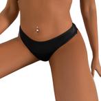 Zwarte sexy bloemen kanten string, Verzenden, Zwart, String