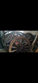 Oude houten wagenwielen, Ophalen of Verzenden