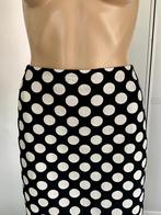 J440 Claudia Strater maat 36=S rok wit/zwart/zilver, Kleding | Dames, Rokken, Zwart, Ophalen of Verzenden, Zo goed als nieuw, Knielengte