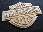 Harley Davidson logo in eikenhout, Nieuw, Reclamebord, Ophalen of Verzenden