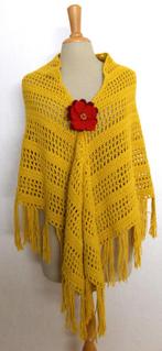 Ibiza/hippie gehaakte stola, Verzenden, Zo goed als nieuw, Maat 42/44 (L), Geel