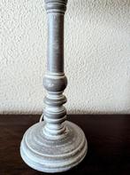 Schemerlamp met houten voet, Huis en Inrichting, Lampen | Tafellampen, Minder dan 50 cm, Gebruikt, Ophalen, Landelijk / brocante