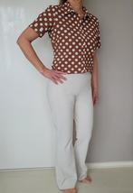 Studio Anneloes top M travelstof polkadots, Maat 38/40 (M), Studio Anneloes, Beige, Ophalen of Verzenden