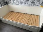 HEMNES Bedbank met 3 lades, wit, 80x200 cm, Ophalen, Gebruikt, Wit, Tweepersoons