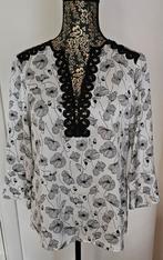 Blouse met driekwart mouw, Maat 38/40 (M), Expresso, Wit, Ophalen of Verzenden