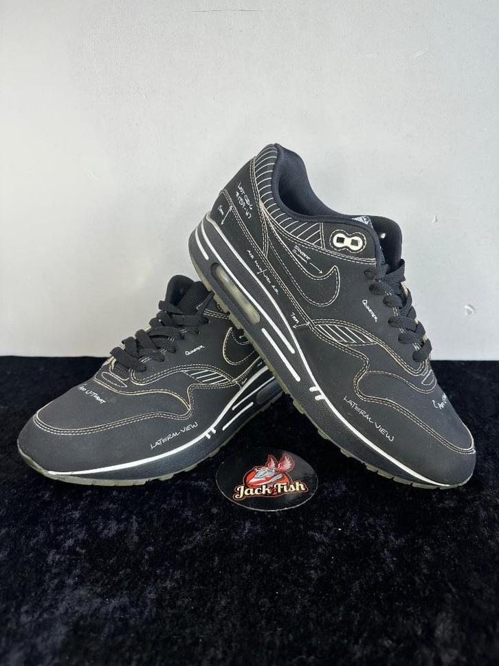 Nike air Max 1 Sketch black - size 43, Kleding | Heren, Schoenen, Gedragen, Sneakers of Gympen, Overige kleuren, Ophalen of Verzenden